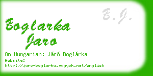 boglarka jaro business card